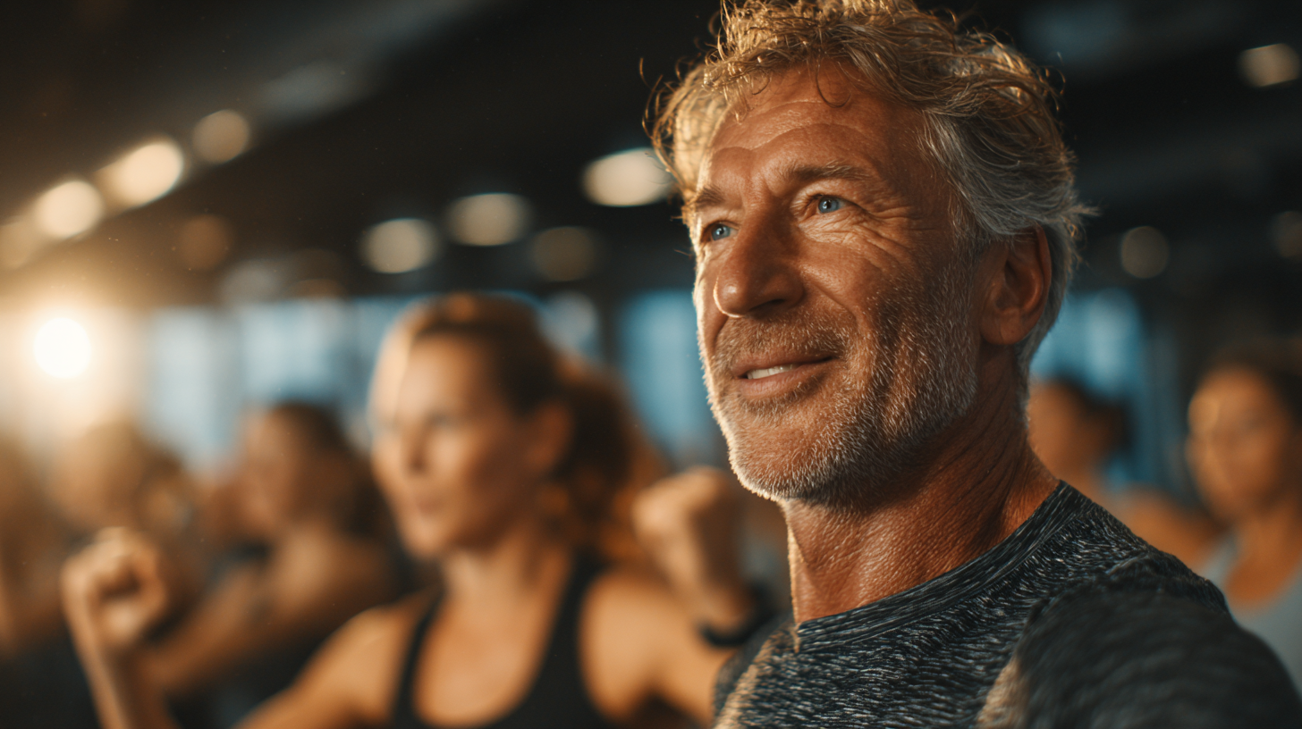 Persoane în vârstă practicând exerciții creative de fitness într-un mediu prietenos și motivant